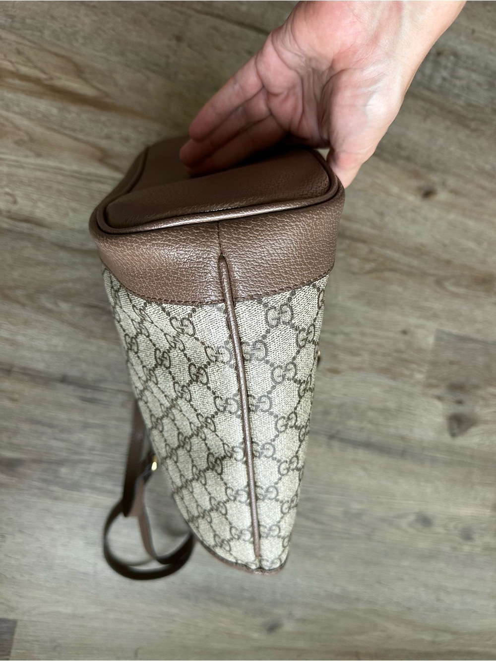 Gucci Beige and Brown GG Canvas Double-Handle Tote - Picture 8 of 10
